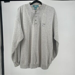 Gray‎ Heather Men's XL Big Dog Henley Sweater